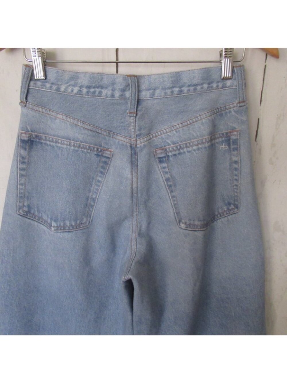 Rag & Bone Jeans 26 High Rise Ultra Wide Leg Light Wash Lightweight - Picture 4 of 7